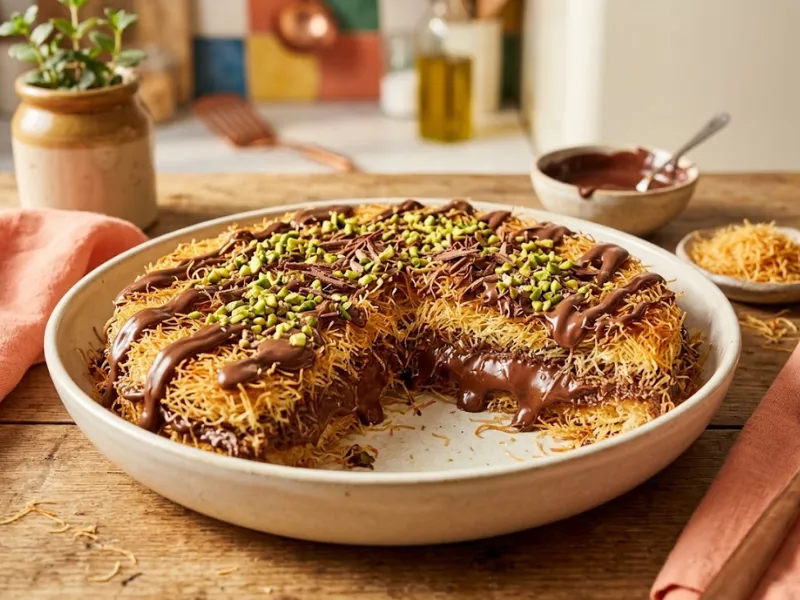 Easy Chocolate Dessert With Kunafa