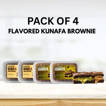Bundle of 4 Flavoured Kunafa Brownie