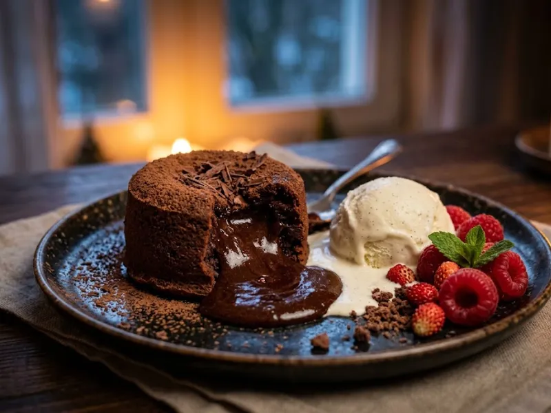 Warm Chocolate Lava Dessert